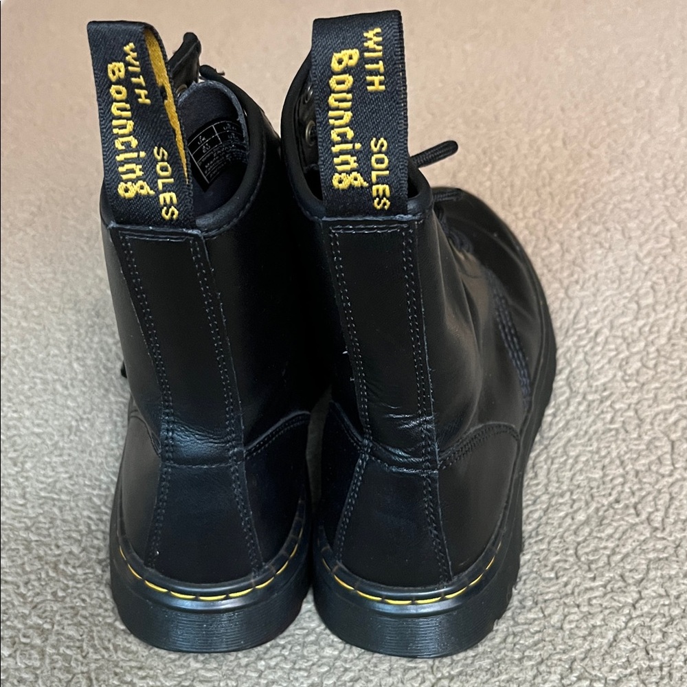 Dr. Martens Zavala Black Leather Combat Boots - Women's Size 8 - Picture 6 of 9